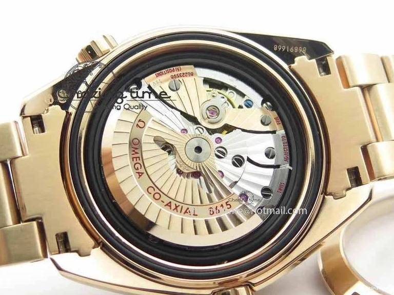 1221 Efficient Planet Ocean GMT 43.5mm RG V6F 1:1 Best Edition Black Dial On RG Bracelet A 8182